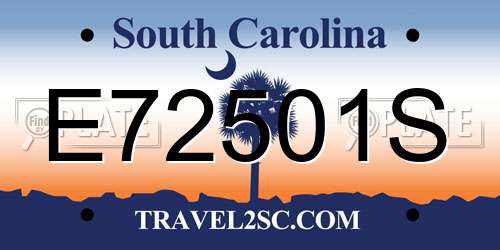 E72501S South Carolina License Plate