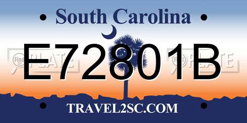 E72801B South Carolina License Plate