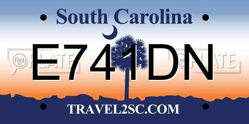 E741DN South Carolina License Plate