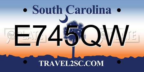 E745QW South Carolina License Plate