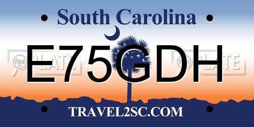 E75GDH South Carolina License Plate