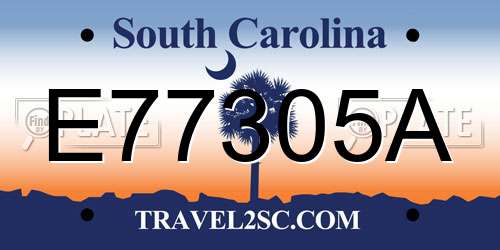 E77305A South Carolina License Plate