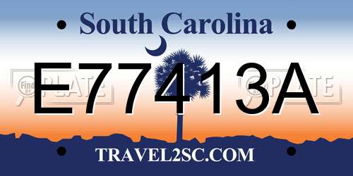 E77413A South Carolina License Plate