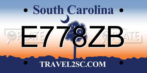 E778ZB South Carolina License Plate
