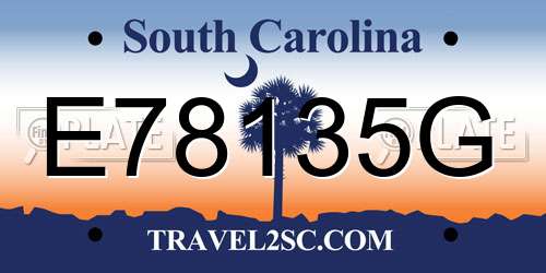 E78135G South Carolina License Plate