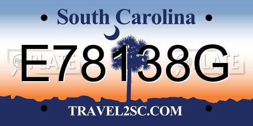 E78138G South Carolina License Plate