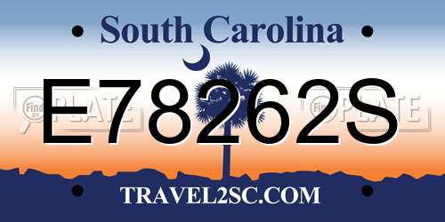 E78262S South Carolina License Plate