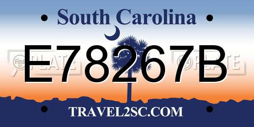 E78267B South Carolina License Plate