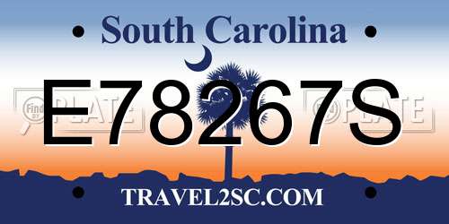E78267S South Carolina License Plate