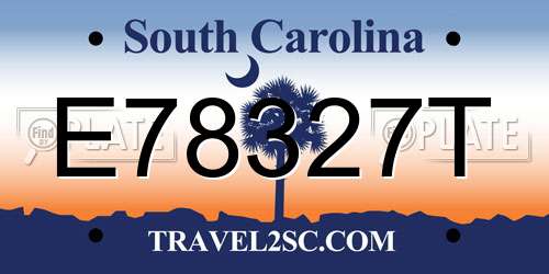E78327T South Carolina License Plate