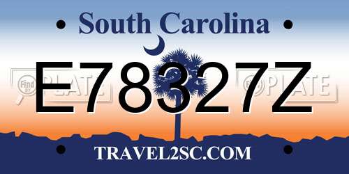 E78327Z South Carolina License Plate