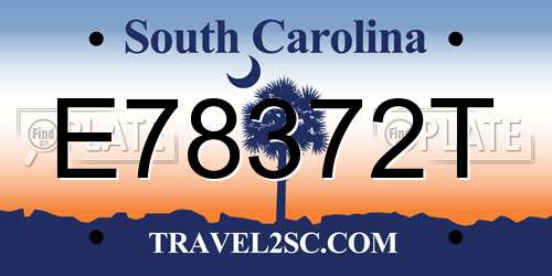 E78372T South Carolina License Plate