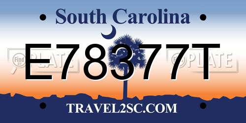 E78377T South Carolina License Plate
