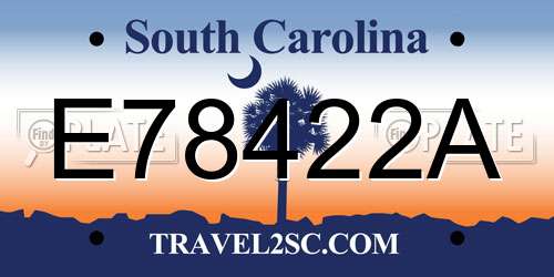E78422A South Carolina License Plate