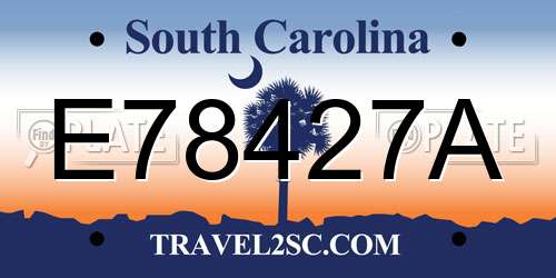 E78427A South Carolina License Plate