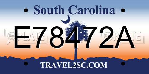 E78472A South Carolina License Plate