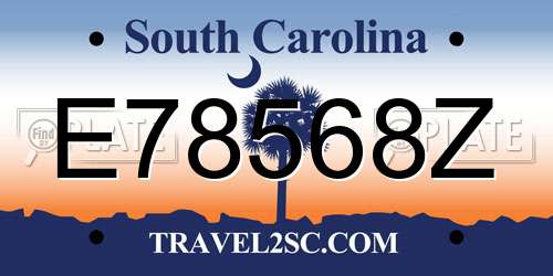 E78568Z South Carolina License Plate