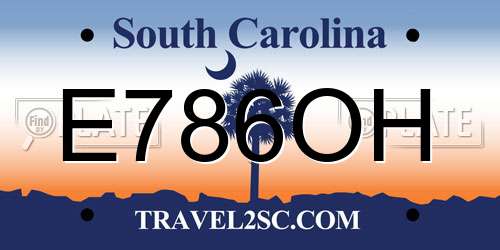E786OH South Carolina License Plate