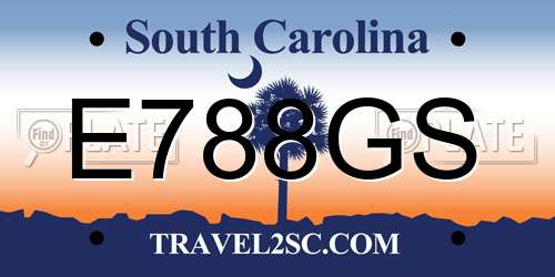 E788GS South Carolina License Plate