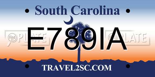 E789IA South Carolina License Plate