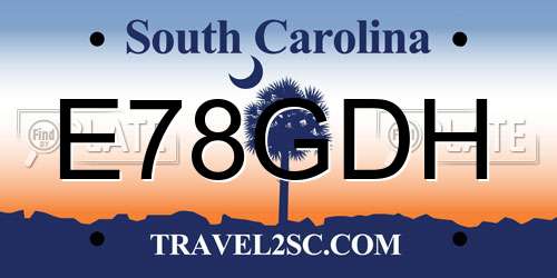 E78GDH South Carolina License Plate