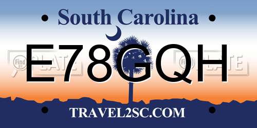 E78GQH South Carolina License Plate