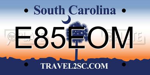 E85EOM South Carolina License Plate