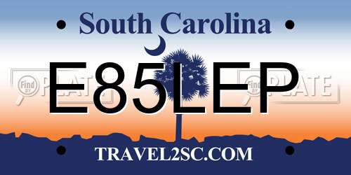 E85LEP South Carolina License Plate