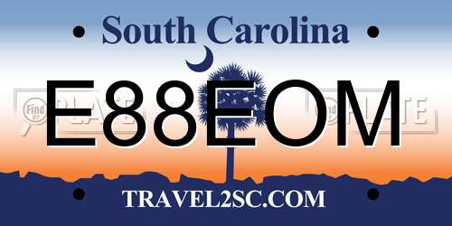 E88EOM South Carolina License Plate
