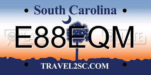E88EQM South Carolina License Plate