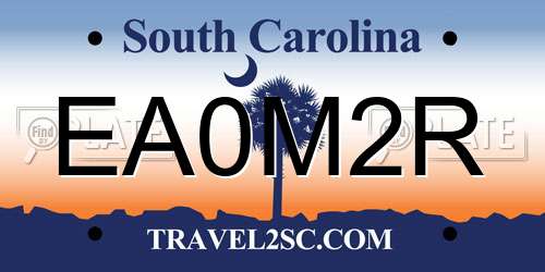 EA0M2R South Carolina License Plate