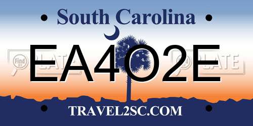 EA4O2E South Carolina License Plate