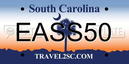 EASS50 South Carolina License Plate