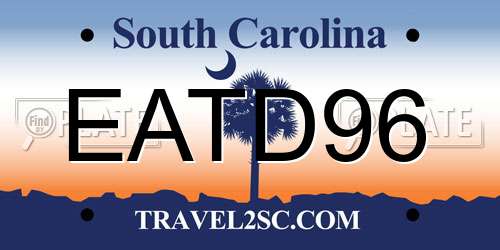 EATD96 South Carolina License Plate