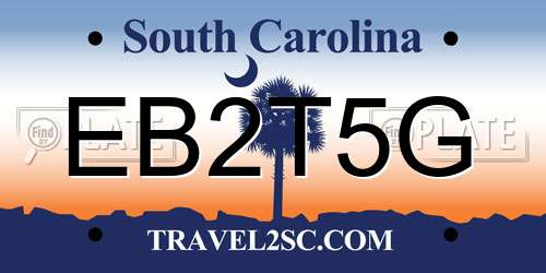 EB2T5G South Carolina License Plate