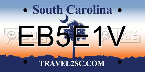 EB5E1V South Carolina License Plate