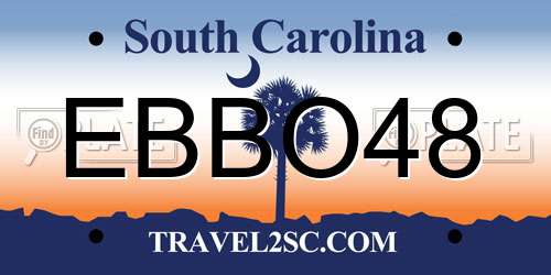 EBBO48 South Carolina License Plate