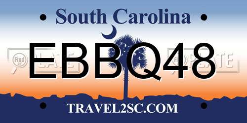 EBBQ48 South Carolina License Plate