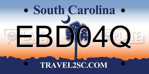 EBD04Q South Carolina License Plate