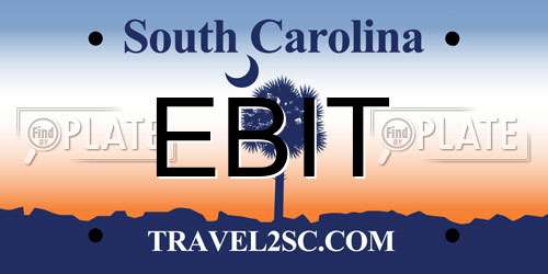 EBIT South Carolina License Plate