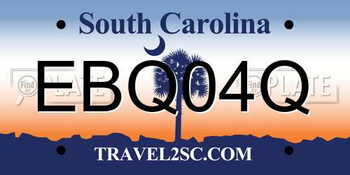 EBQ04Q South Carolina License Plate