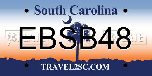 EBSB48 South Carolina License Plate