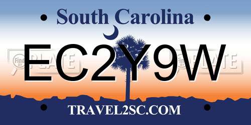 EC2Y9W South Carolina License Plate