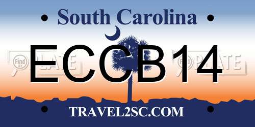 ECCB14 South Carolina License Plate