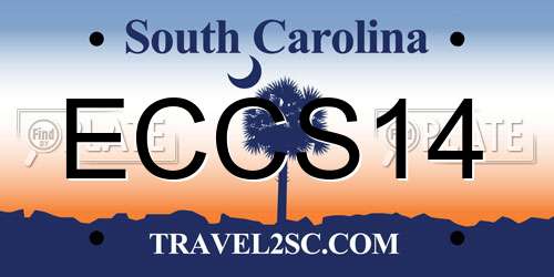 ECCS14 South Carolina License Plate