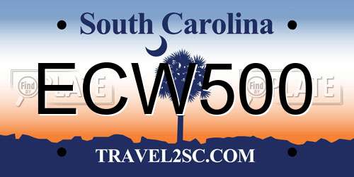 ECW500 South Carolina License Plate