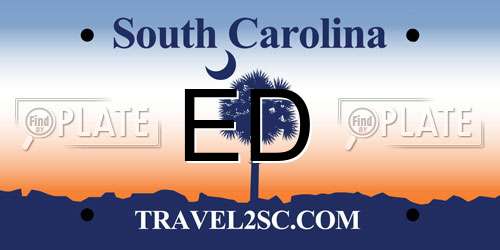 ED South Carolina License Plate