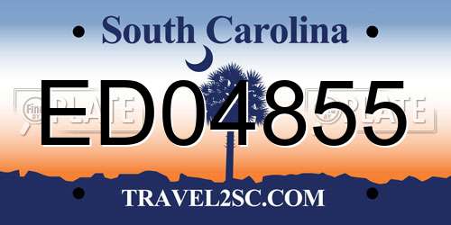 ED04855 South Carolina License Plate
