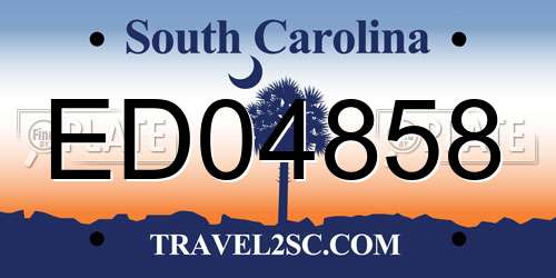 ED04858 South Carolina License Plate
