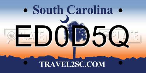 ED0D5Q South Carolina License Plate